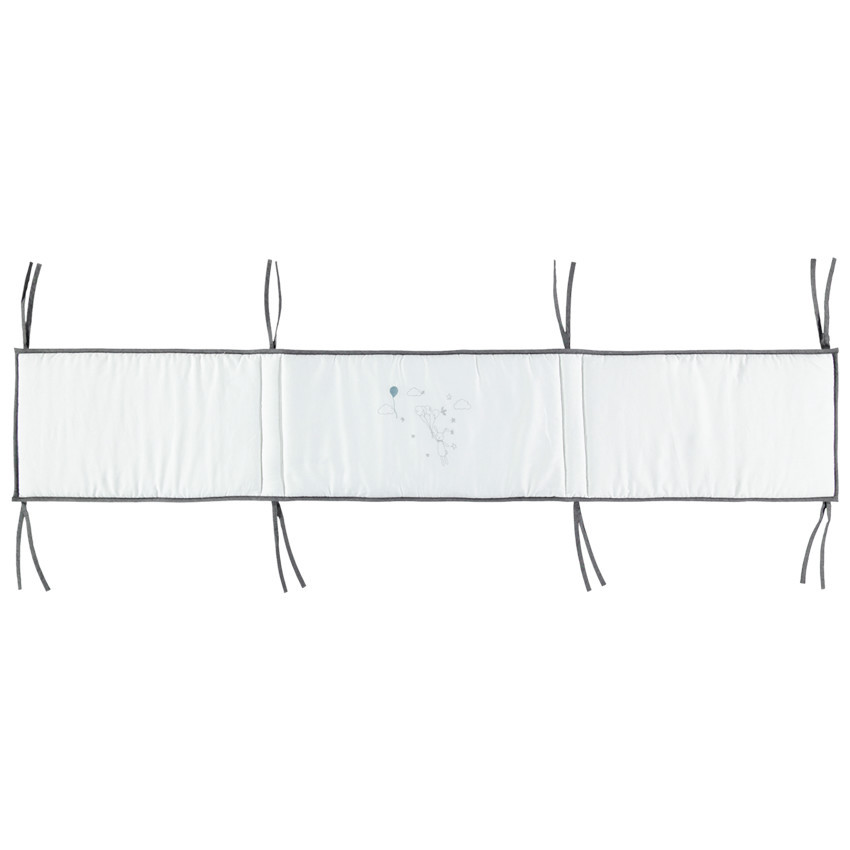 Βαμβακερή πάντα κούνιας με φιογκάκια και εμπριμέ πίσω πλευρά 