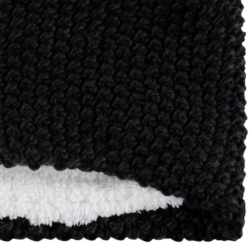 Πλεκτό κασκόλ τύπου snood με επένδυση sherpa 