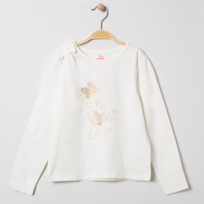 T-shirt manches longues print Minnie Disney détail Tulle 
