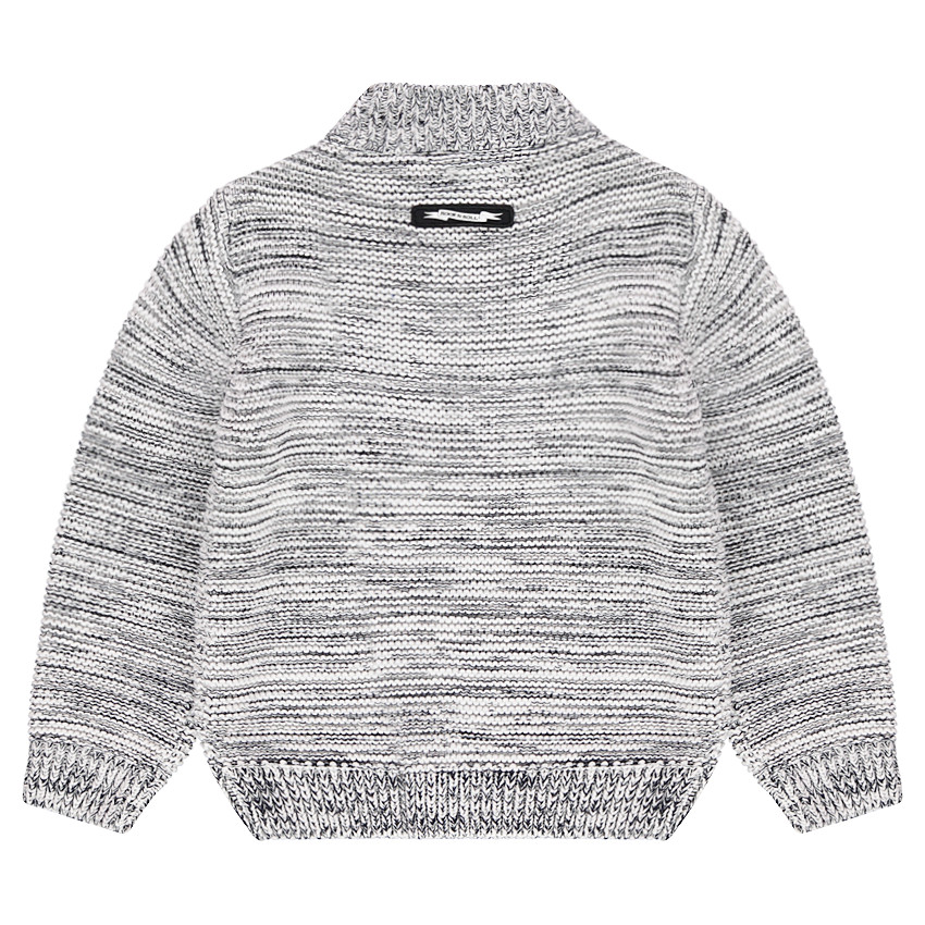 Πλεκτό μελανζέ με φερμουάρ στη λαιμόκοψη και τυπωμένο κείμενο 