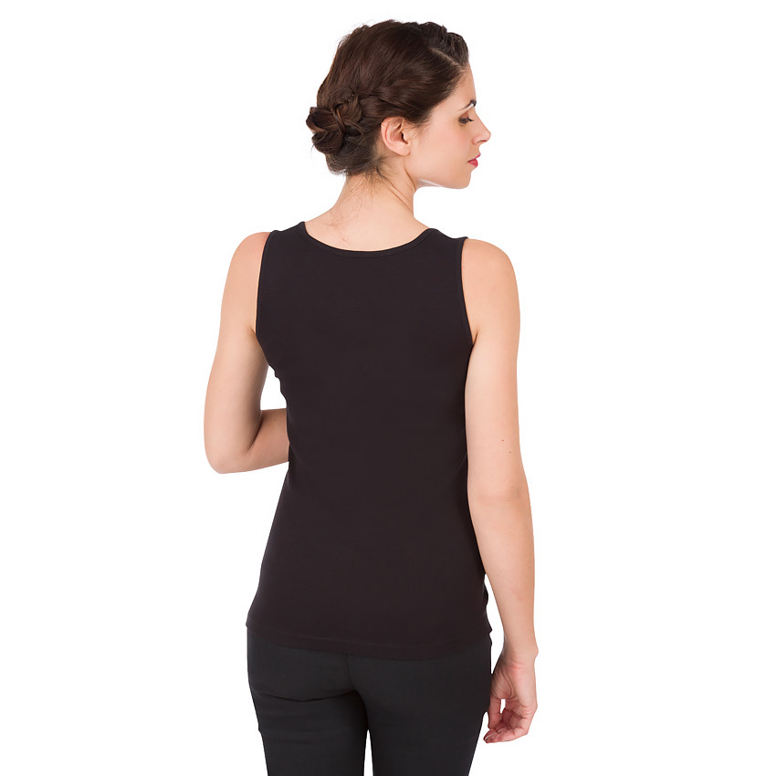 Αμάνικο φανελάκι εγκυμοσύνης με φαντεζί κορδόνια στη λαιμόκοψη 