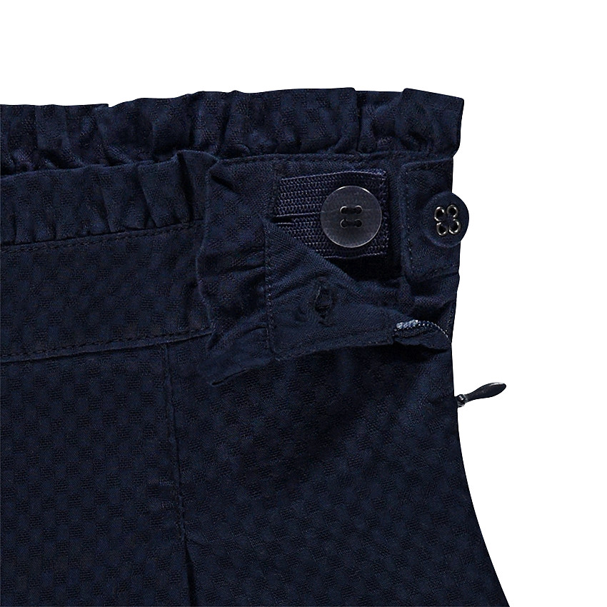 Φαρδύ παντελόνι από βαμβακερό ύφασμα με ανάγλυφη ύφανση  