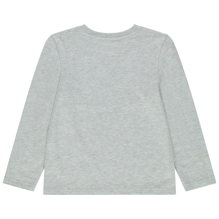 T-shirt manches longues en coton bio à message printé 