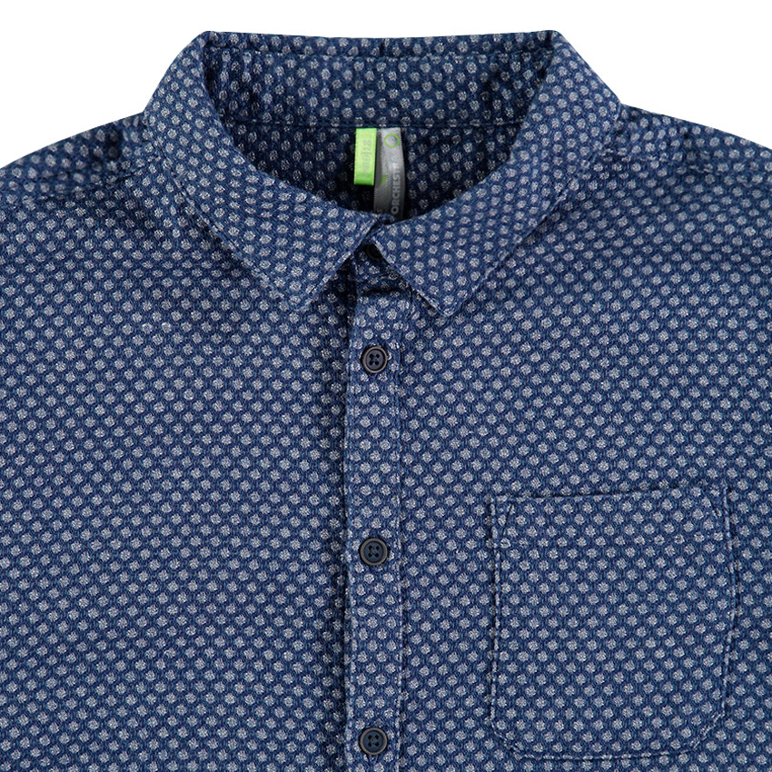 Παιδικά - Μακρυμάνικο πουκάμισο με μοτίβο και τσέπη 