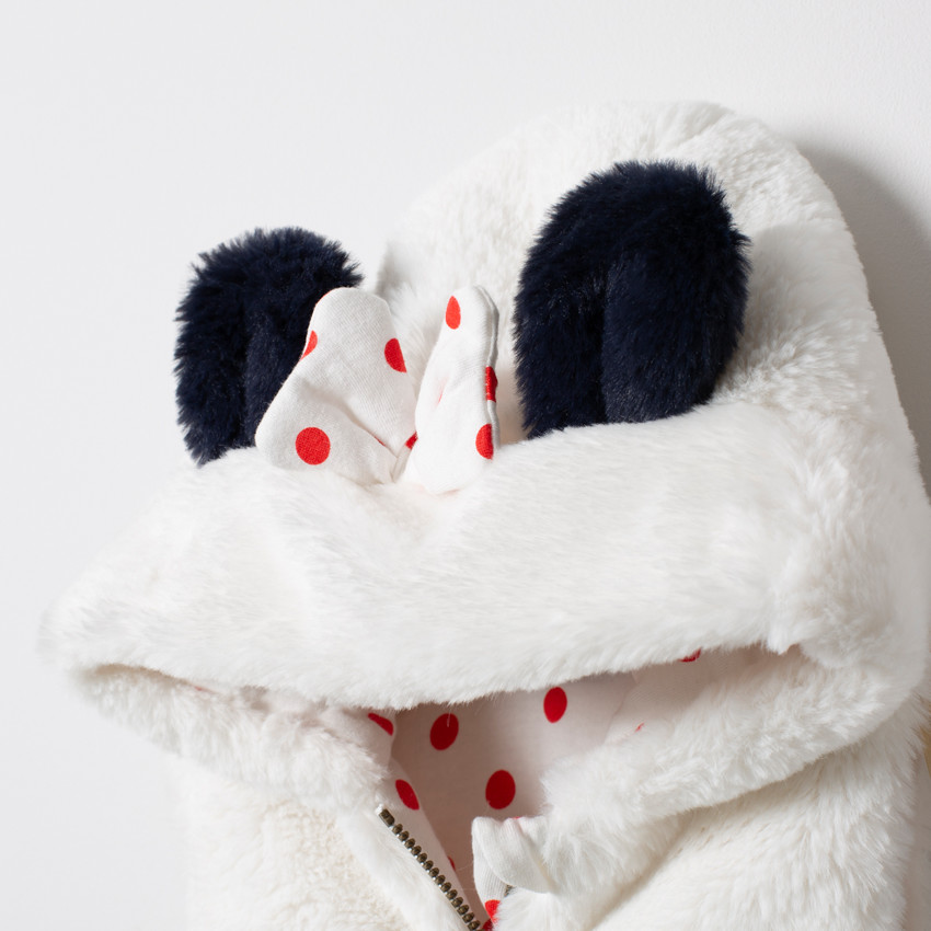 Gilet sans manches en sherpa à oreilles Minnie Disney 