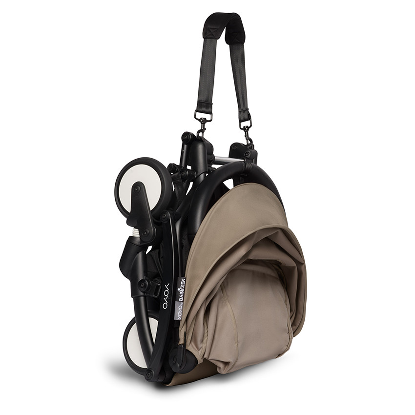 Poussette YOYO² 6+ châssis noir - Taupe 