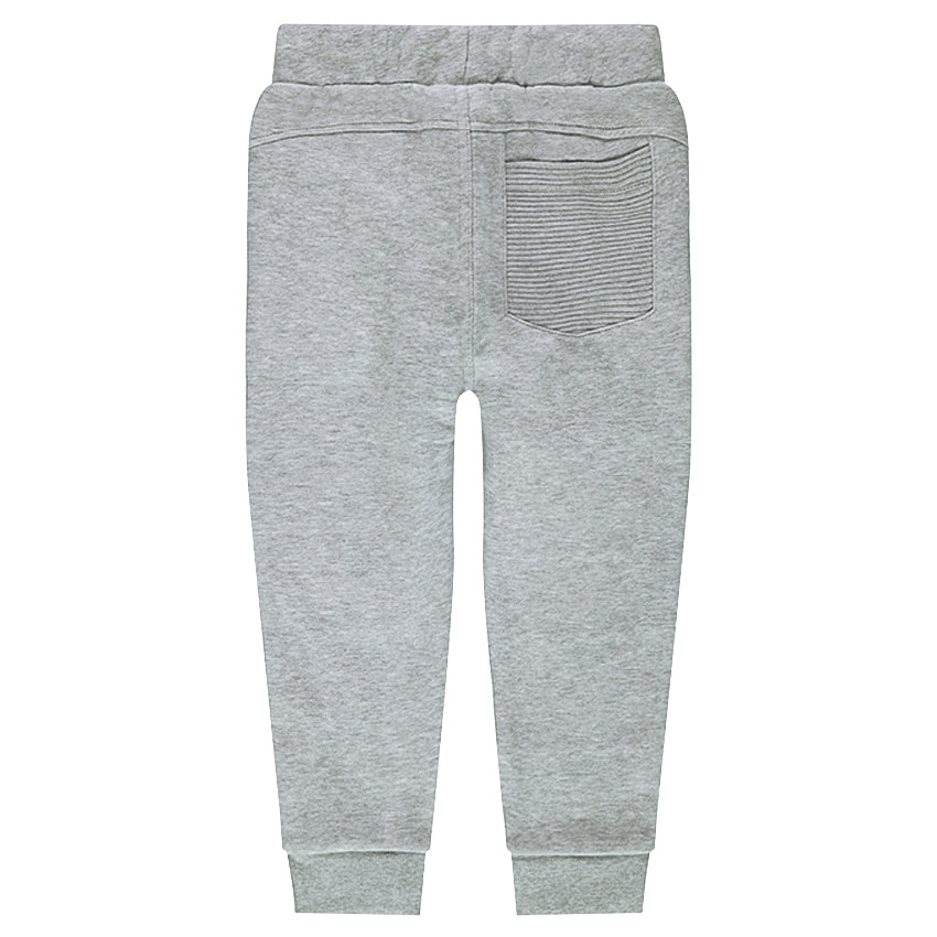 Παντελόνι φόρεμας από φανέλα με τσέπες με φερμουάρ που κάνουν αντίθεση 