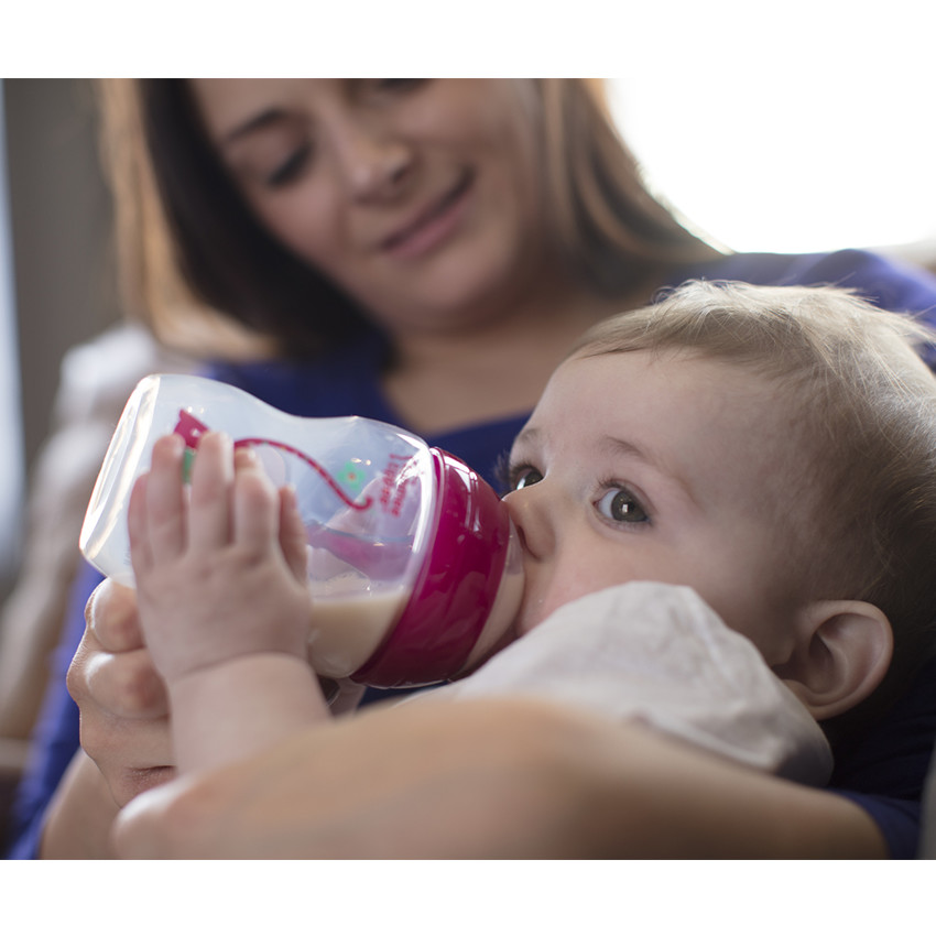 Μπιμπερό Anti-colic 340ml - μέτρια ροή - ροζ 