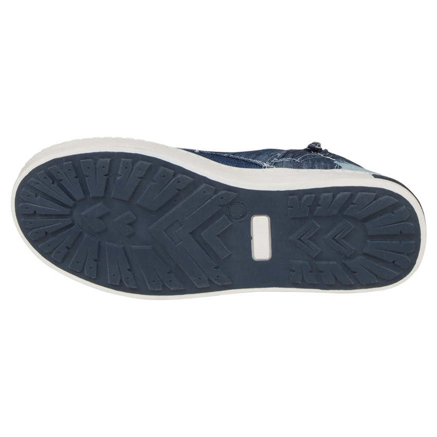 Τζιν μποτάκια με κορδόνια και φερμουάρ από 24 ως 27 