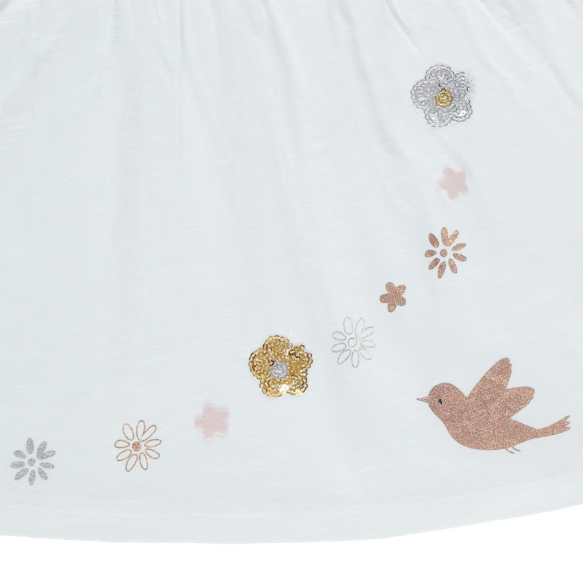 Σέτ με τουνίκ και legging με λουλούδια με glitter  