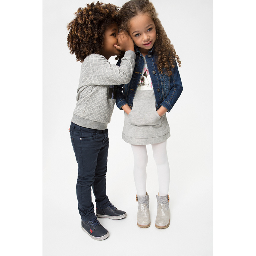 Μποτίνια από δέρμα με φάσα τυπωμένο ύφασμα 