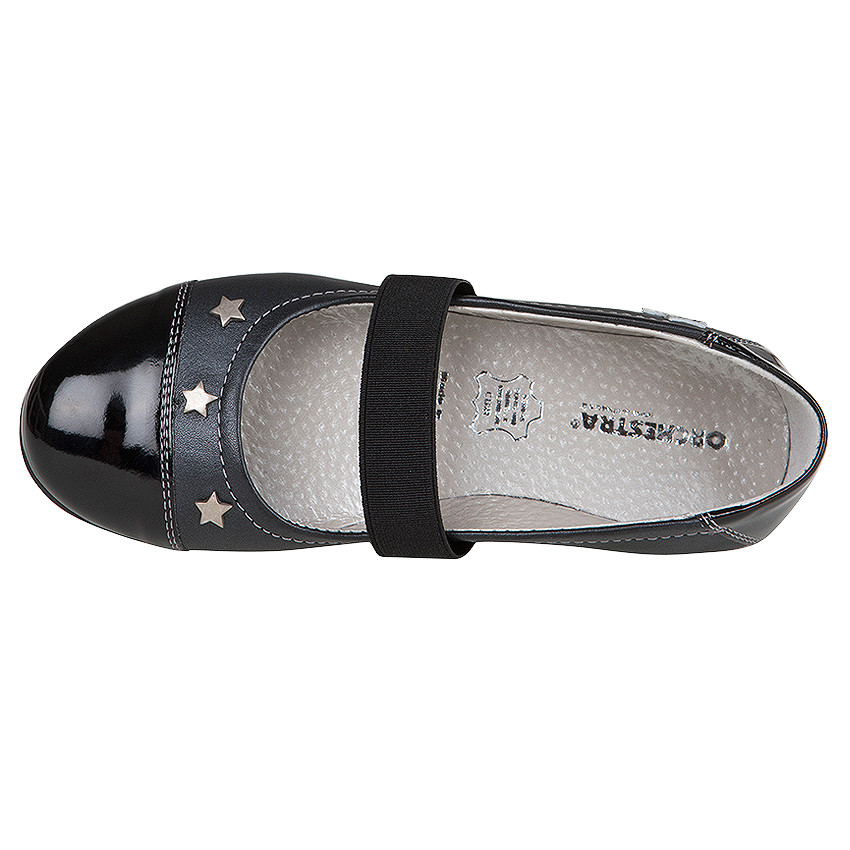 Δερμάτινα παπουτσάκια αγκαλιάς με ελαστικό λουράκι και πριτσίνια 