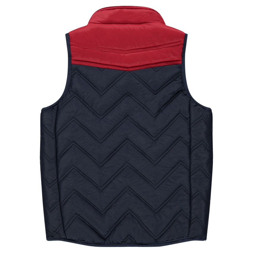 Αμάνικο δίχρωμο καπιτονέ μπουφάν 