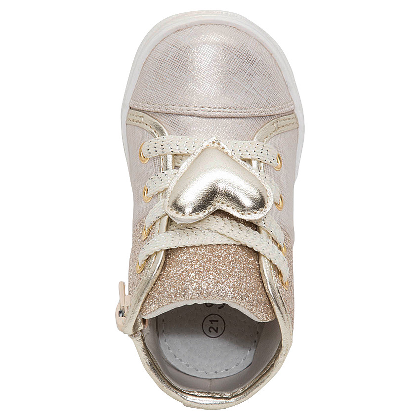 Βρεφικά κοριτσίστικα παπουτσάκια με χρυσαφί παγιέτες 