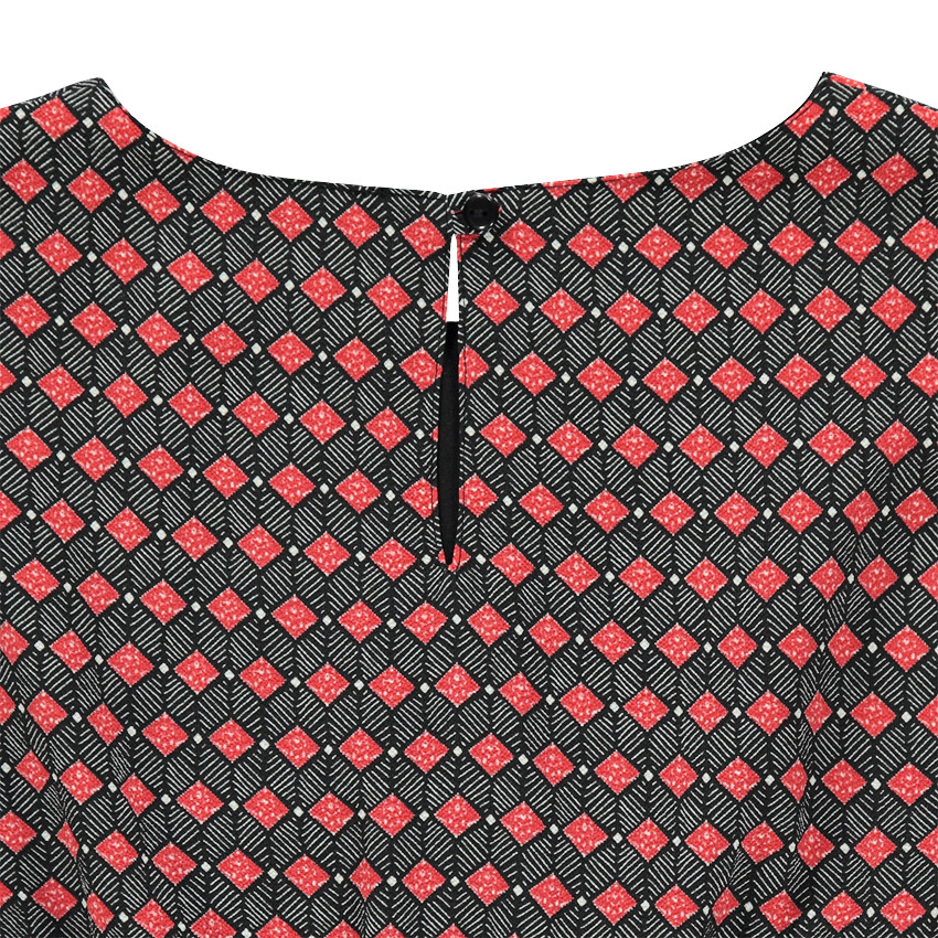 Παιδικά - Φόρεμα με βουάλ βισκόζη με φαντεζί μοτίβο 