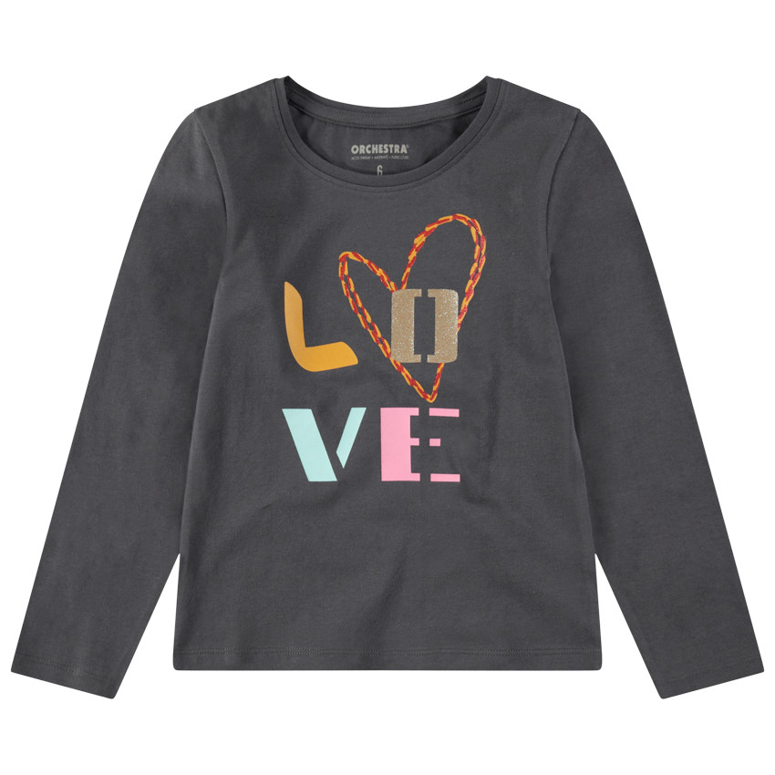 Κοντομάνικη μπλούζα με διακοσμητική στάμπα 