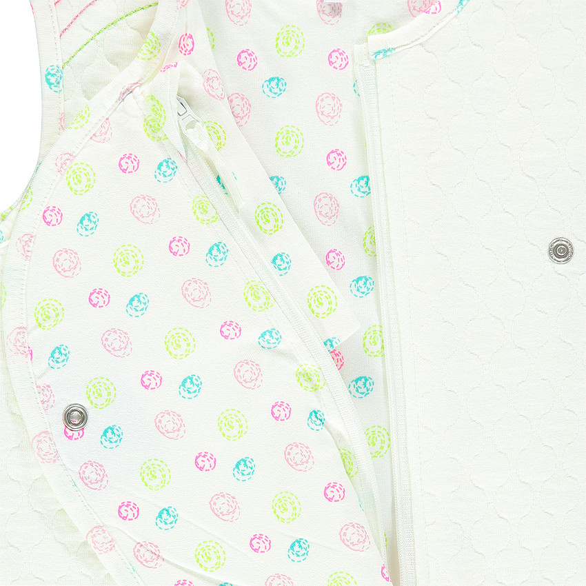 Turbulette sans manches avec fleurs brodées 