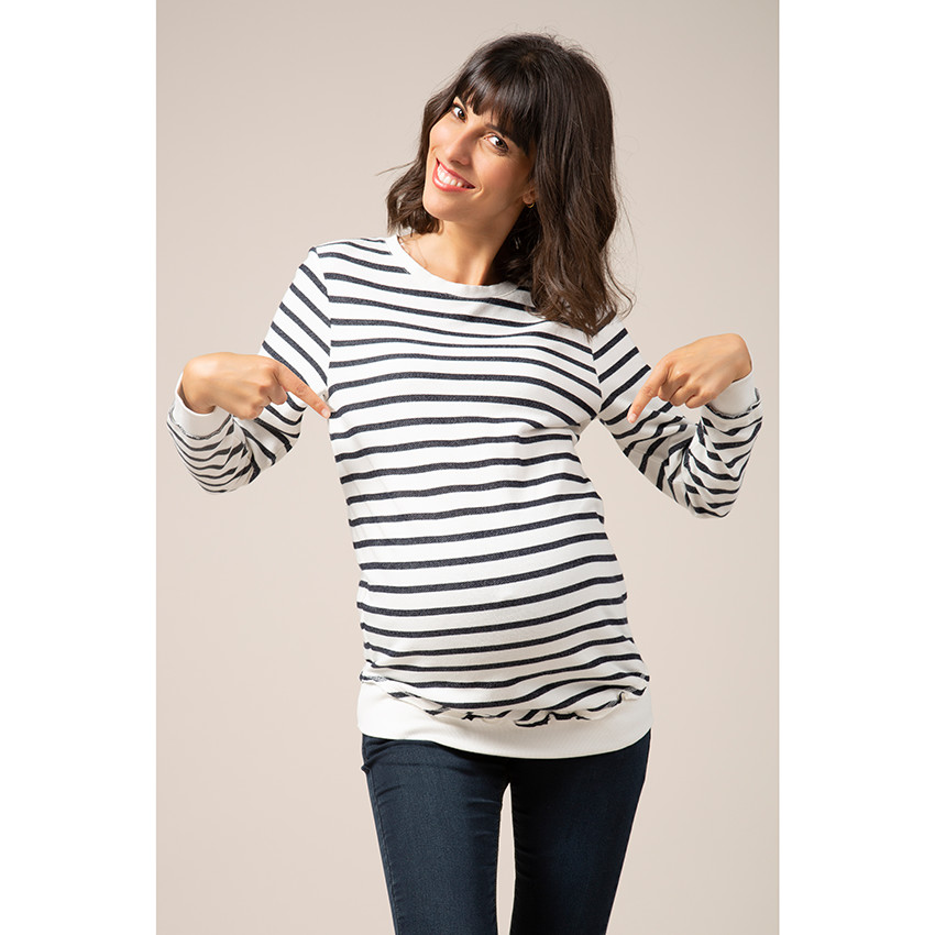 Φούτερ εγκυμοσύνης σε στυλ μαρινιέρας 