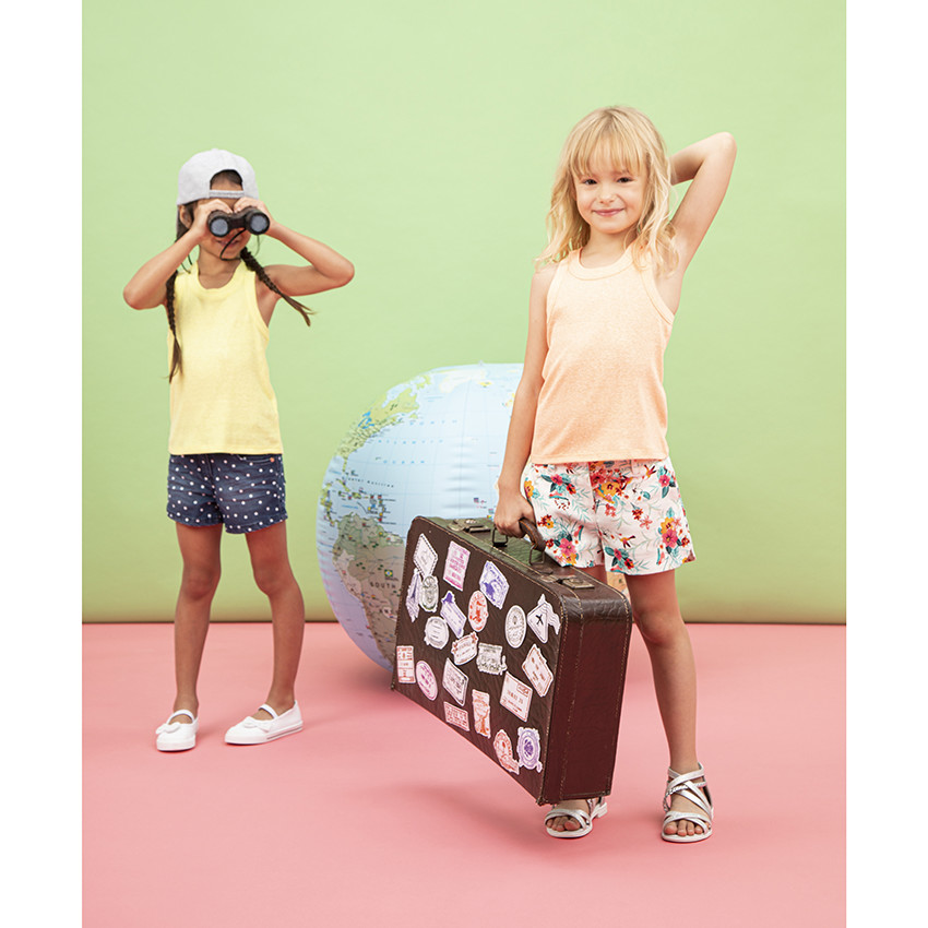 Βαμβακερό σορτς εμπριμέ 