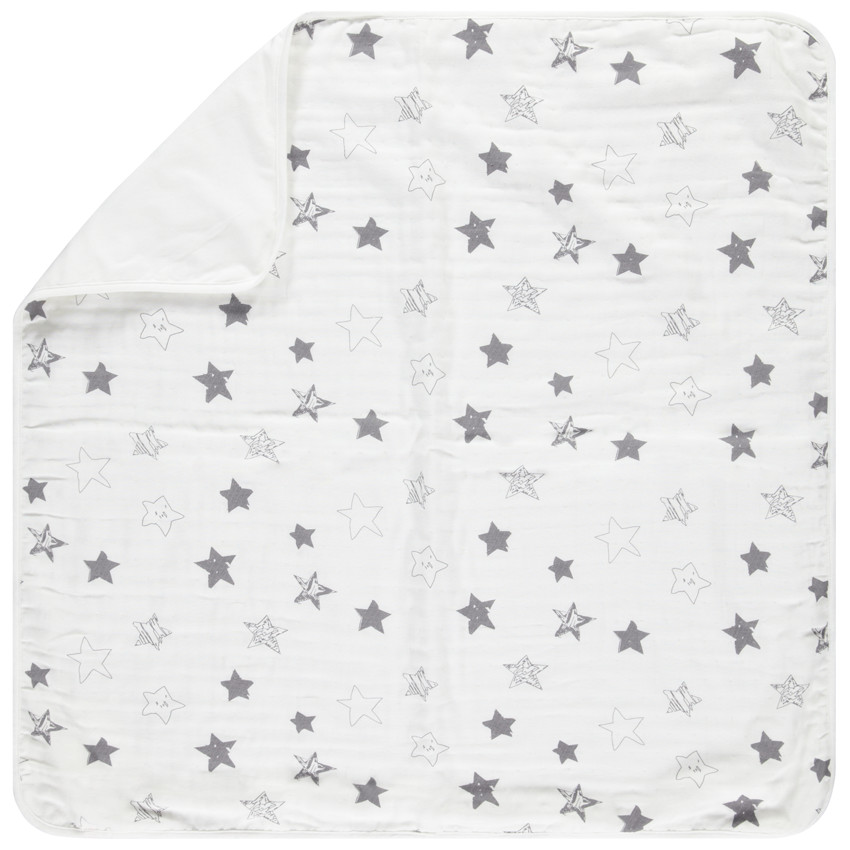 Βαμβακερή κουβέρτα αγκαλιάς με αστεράκια 