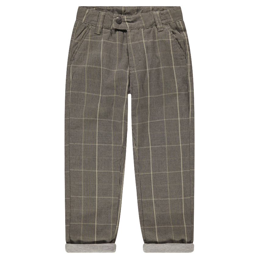 Βαμβακερό παντελόνι με μοτίβο πρενς-ντε-γκαλ 