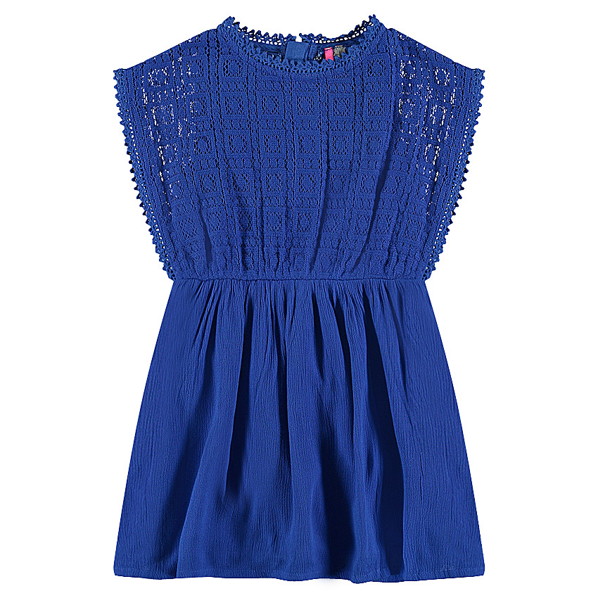 Αμάνικο φόρεμα από κρεπ και δαντέλα 