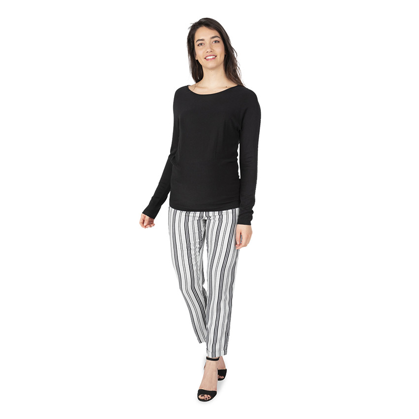 Λεπτό πλεκτό εγκυμοσύνης με γυαλιστερό σιρίτι 