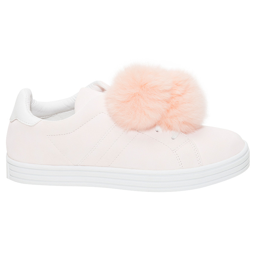 Ροζ αθλητικά με διακοσμητικά πον πον αφαιρούμενα σε νούμερα 28 έως 35 