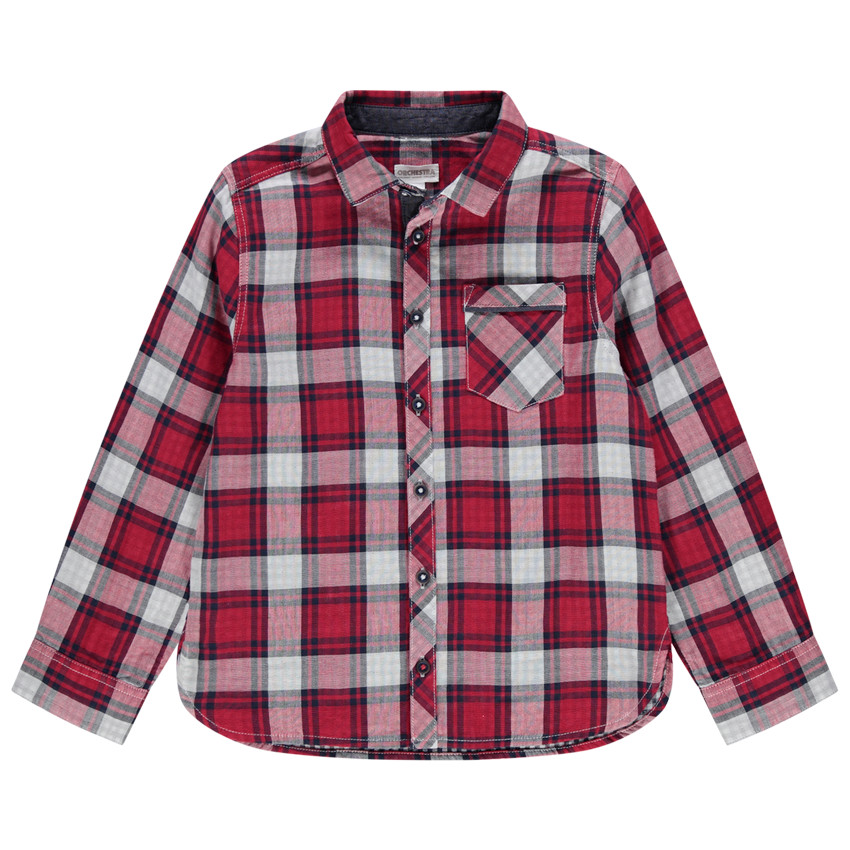 Chemise manches longues à carreaux style bûcheron 