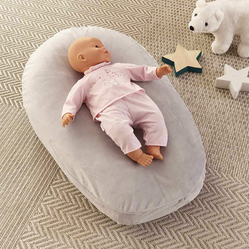   Κάλυμμα μαξιλαριού  θηλασμού - Γκρι φλίς   