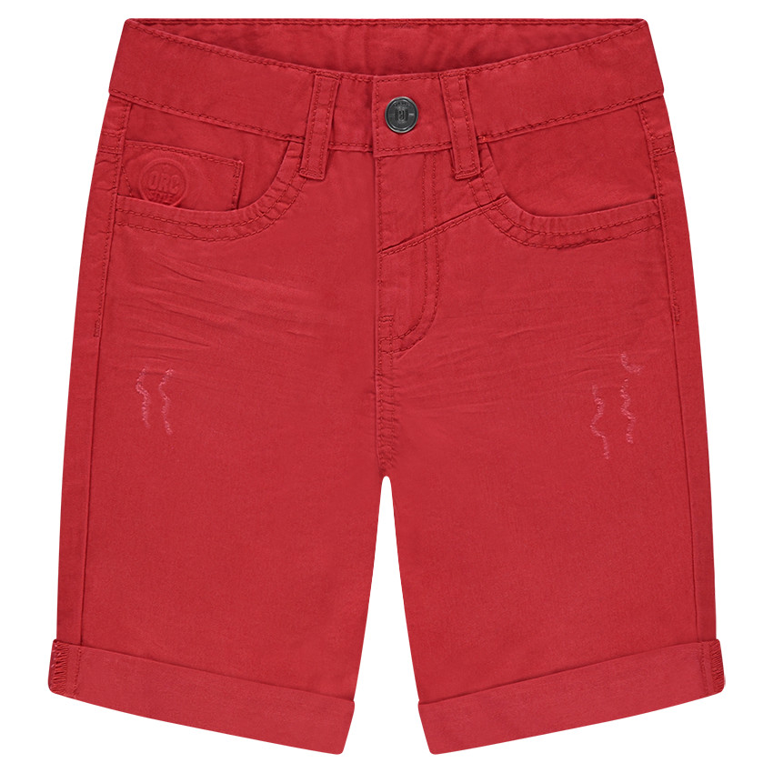 Βαμβακερή βερμούδα νηματοβαφή με μόνιμες τσακίσεις 