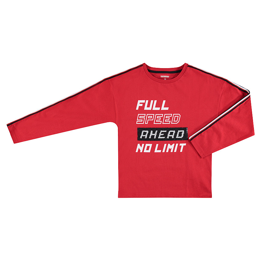 Παιδικά - Μακρυμάνικη μπλούζα από ζέρσεϊ με τυπωμένο μήνυμα και μαγικές πούλιες 