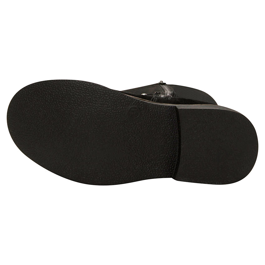 Μπότες ιππασίας από σουέτ δερματίνη και λουράκι με καρφάκια 