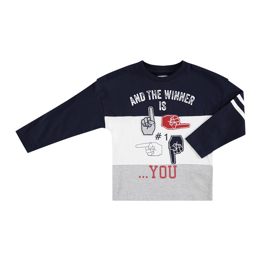 Μακρυμάνικη μπλούζα από ζέρσεϊ με τυπωμένα σύμβολα 