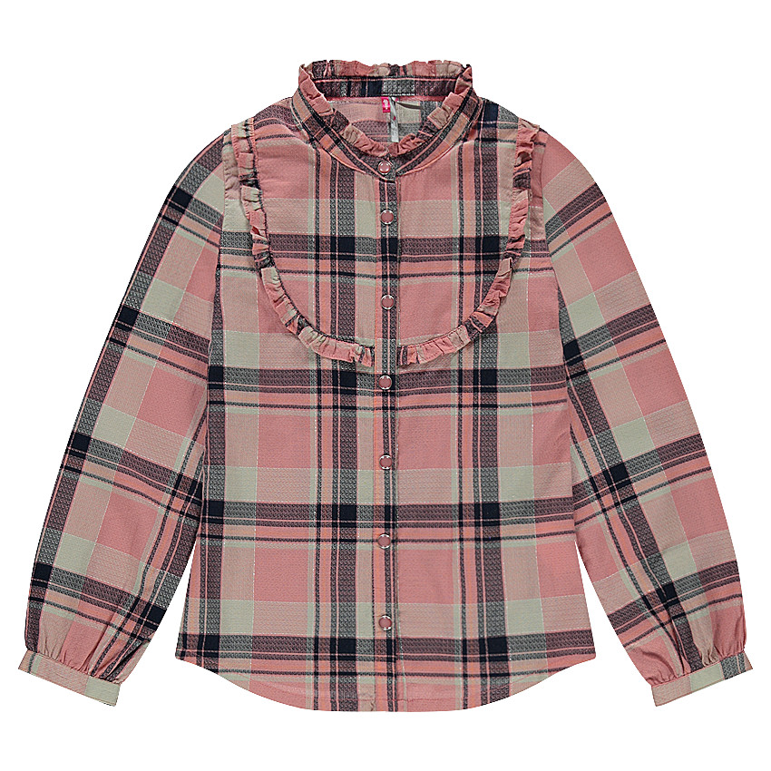 Παιδικά - Μακρυμάνικο πουκάμισο σε βαμβακερή ύφανση με καρό 