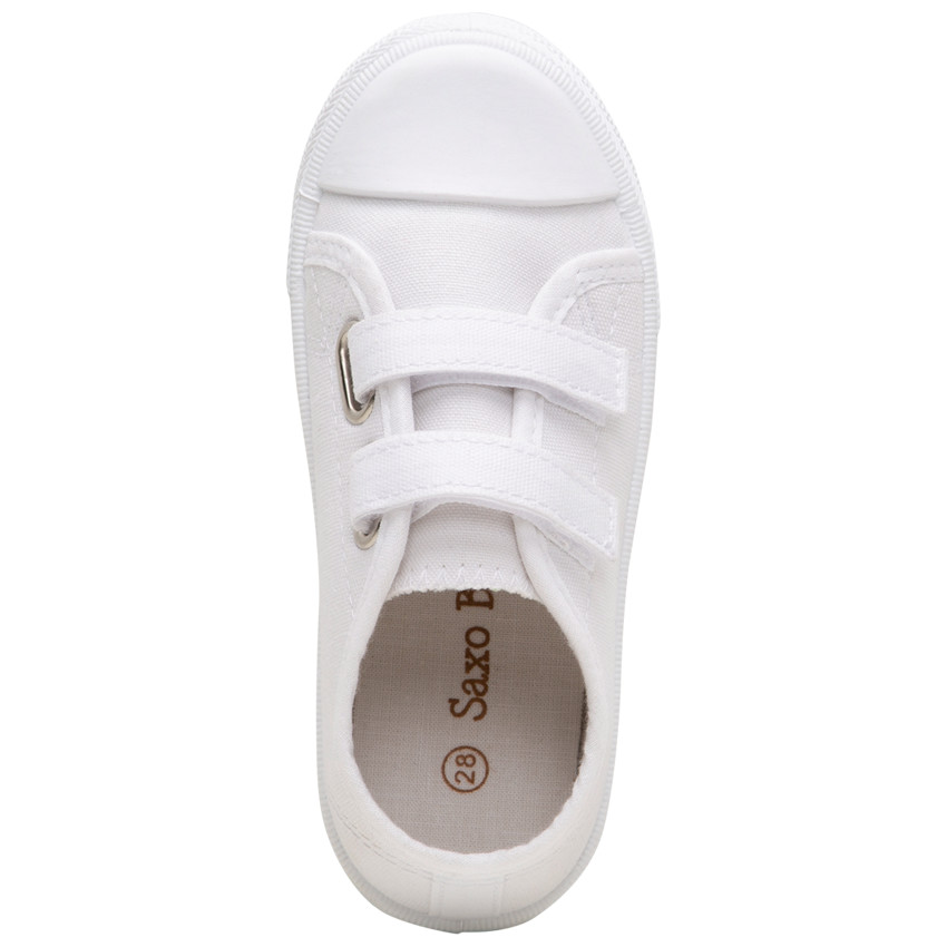 Λευκά αθλητικά παπούτσια με βέλκρο, νούμερα 24 έως 35 