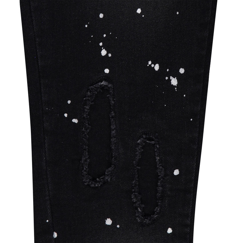 Τζιν με φθαρμένη όψη και πιτσιλιές χρώματος 