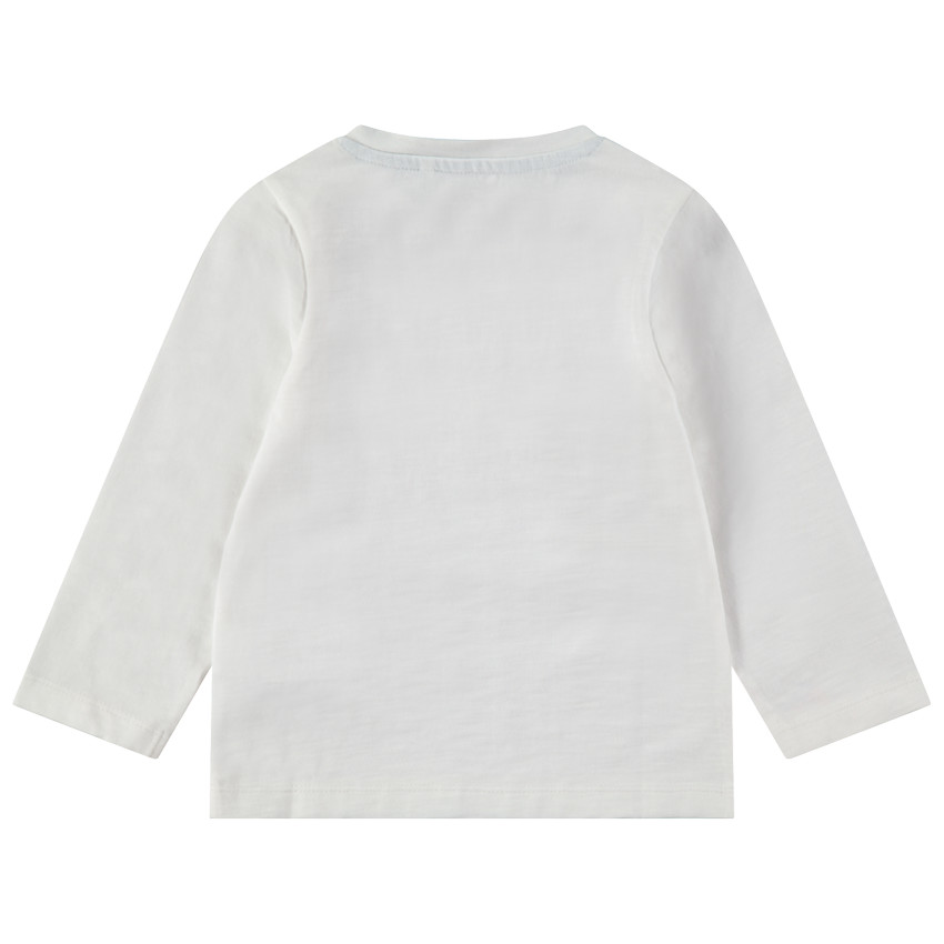 Μακρυμάνικη ζέρσεϊ μπλούζα με κουμπιά στη λαιμόκοψη 