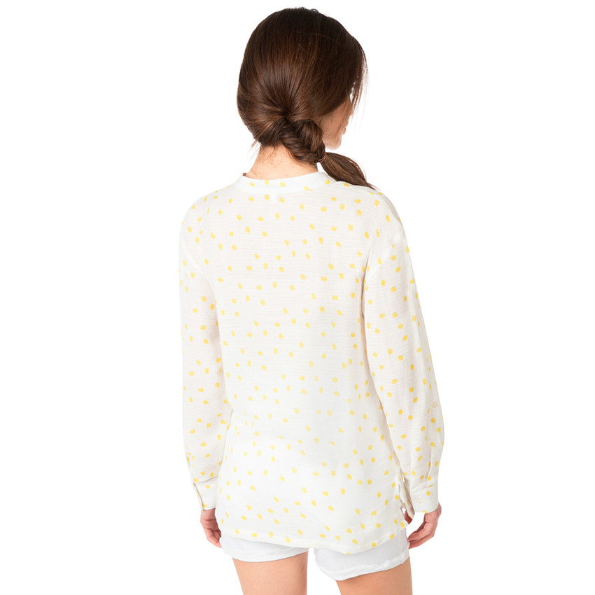 Τουνίκ εγκυμοσύνης με κίτρινο πουά μοτίβο 