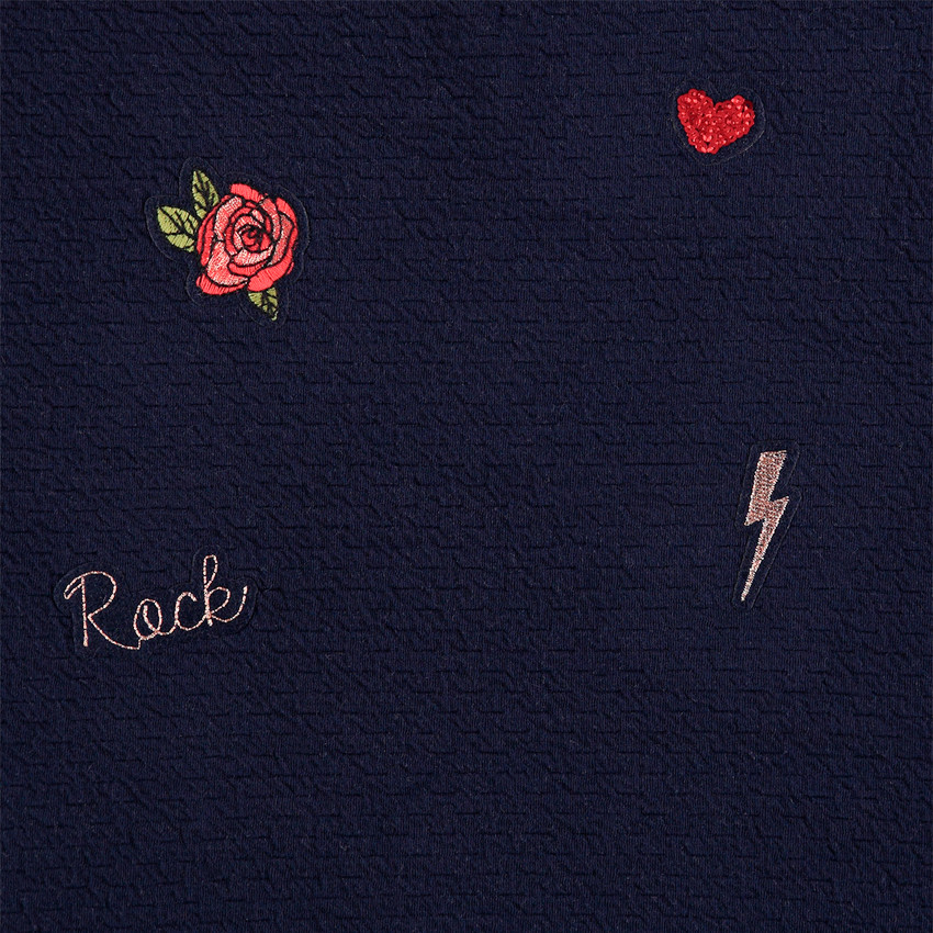 Παιδικά - Μακρυμάνικη μπλούζα με εφέ 2 σε 1 με γράμματα από κορδόνι 