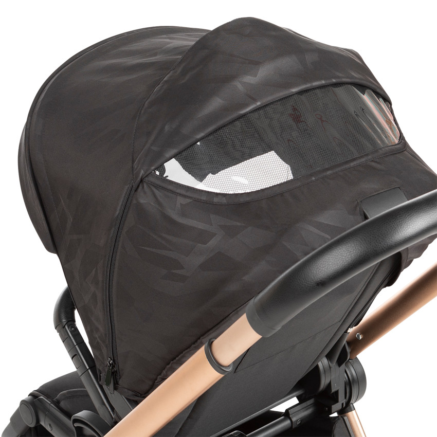 Καρότσι trio Tessa μαύρο& σαμπανί 