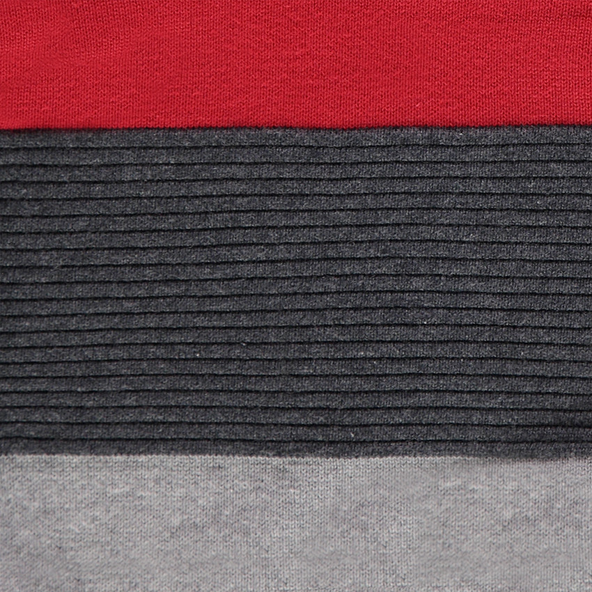 Παιδικά - Πλεκτό σε φαντεζί πλέξη με κουκούλα και λωρίδες σε αντίθεση 