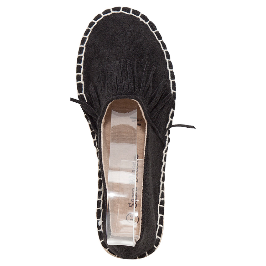 Εσπαντρίλιες σε απομίμηση δέρματος με κρόσσια 