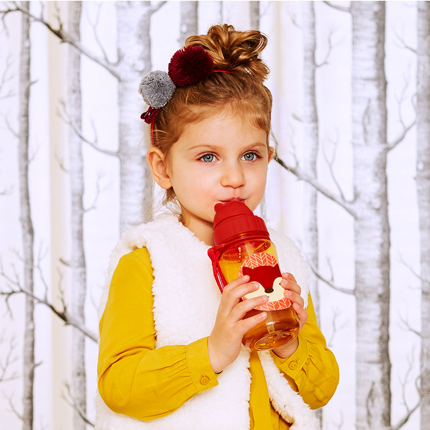  Μπουκάλι με Καλαμάκι Zoo Αλεπού 