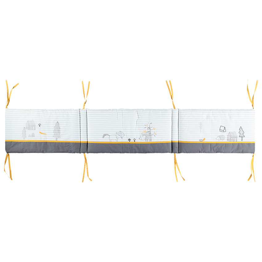 Πάντα κούνιας από βαμβακερή ποπλίνα με μοτίβο τα ζώα του δάσους 