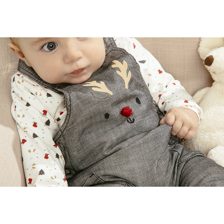 Sous-pull col cheminée à imprimé esprit Noël all-over 