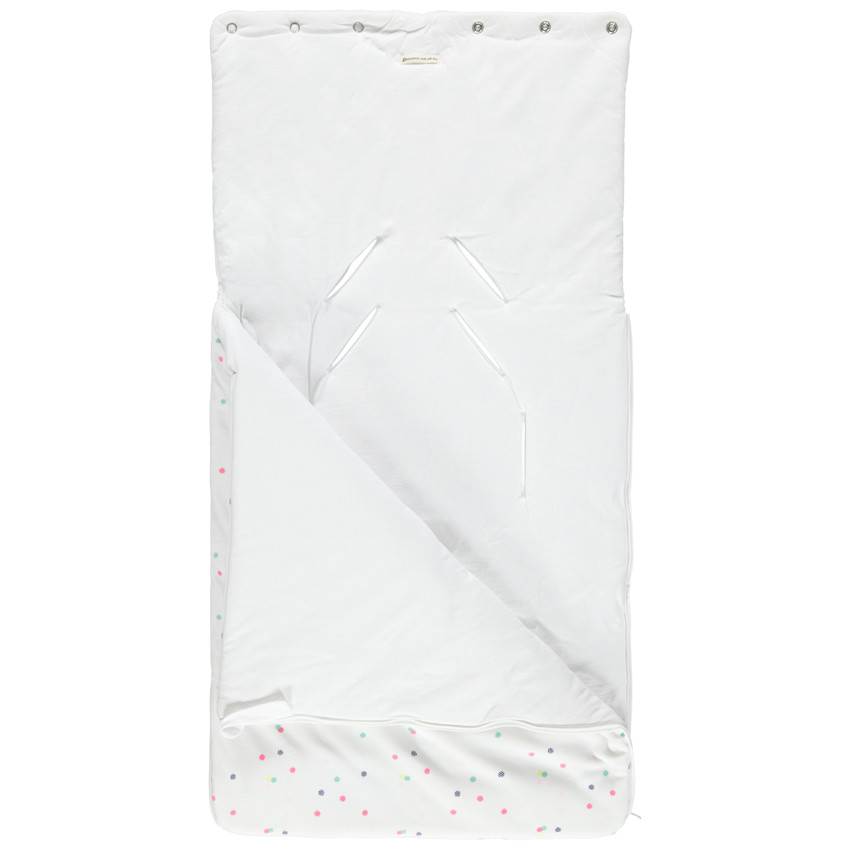 Υπνόσακος με πουά μοτίβο και κεντημένη γάτα 