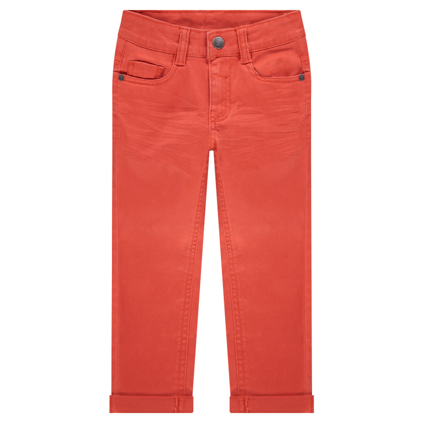 Παντελόνι με τσαλακωμένη όψη και τσέπη με ανάγλυφα γράμματα 