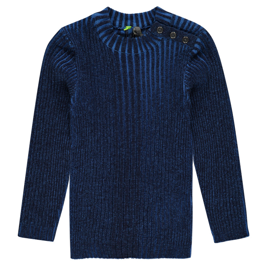 Πουλόβερ σε δίχρωμη ριμπ ύφανση 