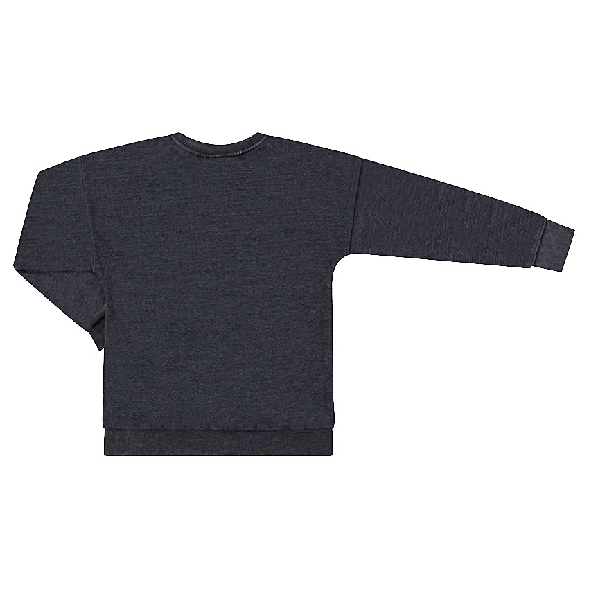 Παιδικά - Φούτερ από φανέλα νηματοβαφή με φερμουάρ και τυπωμένο κείμενο 